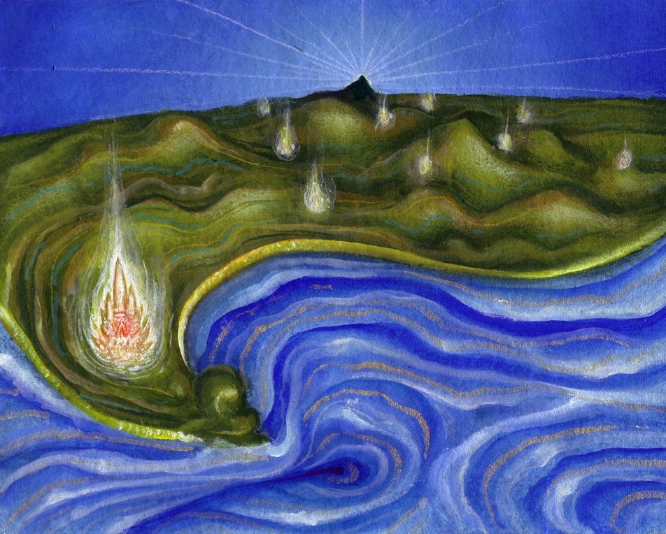 Isha Black 2001 Fires of Sacrifice burn across the land bringing light into the darkness